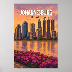 Johannesburg Zuid-Afrika Illustratie Reis Kunst Poster