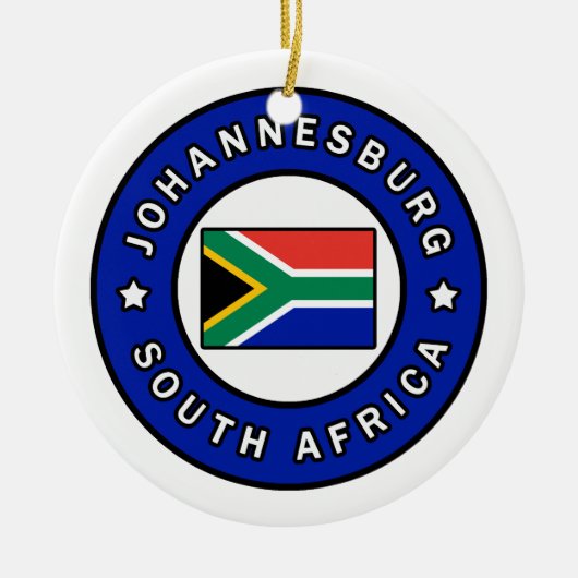 Johannesburg Zuid-Afrika Keramisch Ornament (Voorkant)