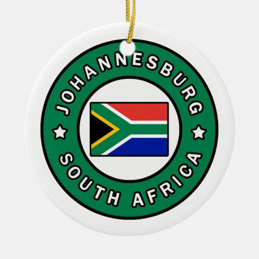 Johannesburg Zuid-Afrika Keramisch Ornament (Voorkant)