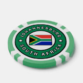 Johannesburg Zuid-Afrika Poker Chips (Enkel)