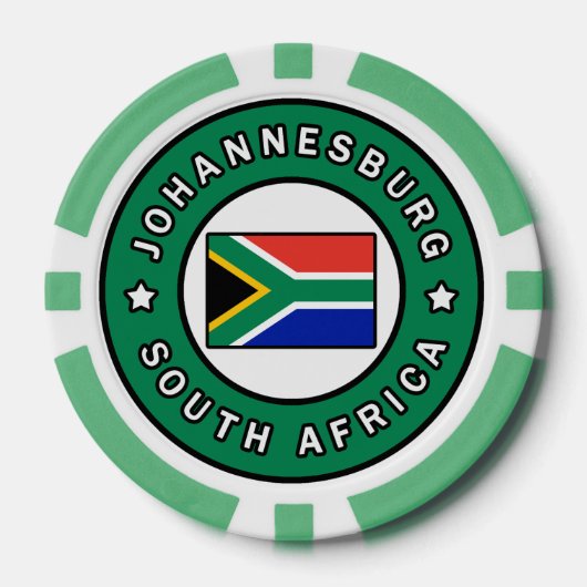 Johannesburg Zuid-Afrika Poker Chips (Voorkant)
