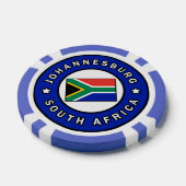 Johannesburg Zuid-Afrika Poker Chips (Enkel)