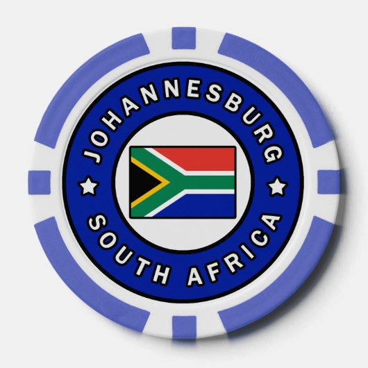 Johannesburg Zuid-Afrika Poker Chips (Voorkant)