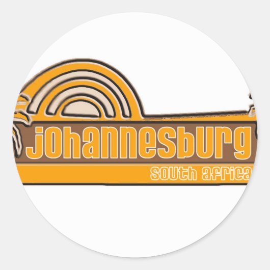 Johannesburg, Zuid-Afrika Ronde Sticker (Voorkant)