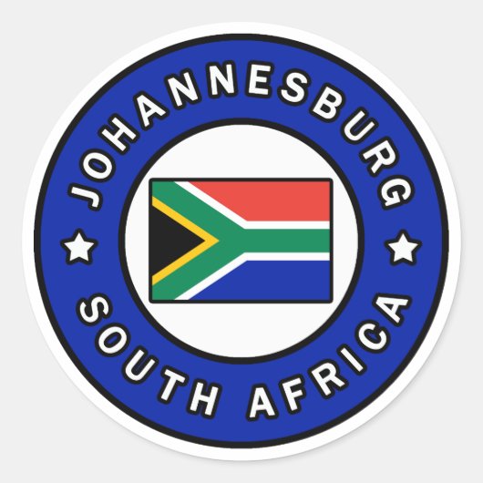 Johannesburg Zuid-Afrika Ronde Sticker (Voorkant)