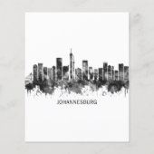 Johannesburg Zuid-Afrika Silhouet ZW Flyer (Achterkant)