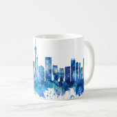 Johannesburg Zuid-Afrika Skyline Blue Koffiemok (Voorkant rechts)