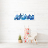 Johannesburg Zuid-Afrika Skyline Blue Spandoek (Insitu)