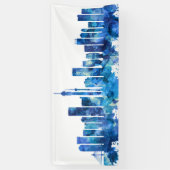 Johannesburg Zuid-Afrika Skyline Blue Spandoek (Verticaal)