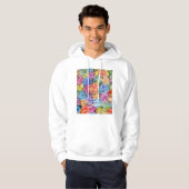 Johannesburg Zuid-Afrika Stadkaart Hoodie (Voorkant volledig)