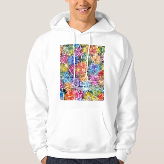 Johannesburg Zuid-Afrika Stadkaart Hoodie (Voorkant)