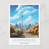 Johannesburg Zuid-Afrika Vintage Travel Briefkaart (Voorkant)