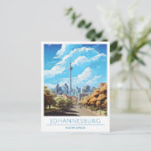 Johannesburg Zuid-Afrika Vintage Travel Briefkaart (Staand voorkant)