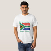 Johannesburg Zuid-Afrika Vlag T-Shirt (Voorkant volledig)