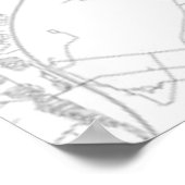 Johannesburg, Zuid-Afrika (zwart op wit) Poster (Hoek)