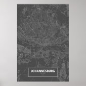 Johannesburg, Zuid-Afrika (zwart wit) Poster (Voorkant)
