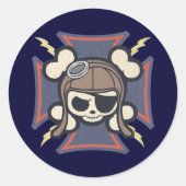 Johhny Maltese Ronde Sticker (Voorkant)