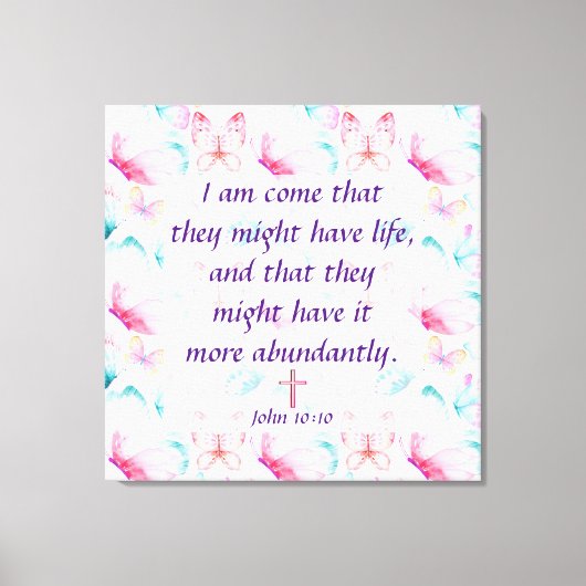 John 10:10 Canvas afdrukken (Voorkant)