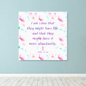 John 10:10 Canvas afdrukken (Insitu (Houten vloer))