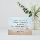 John 10:10 Ik ben gekomen dat ze misschien leven h Briefkaart (Staand voorkant)