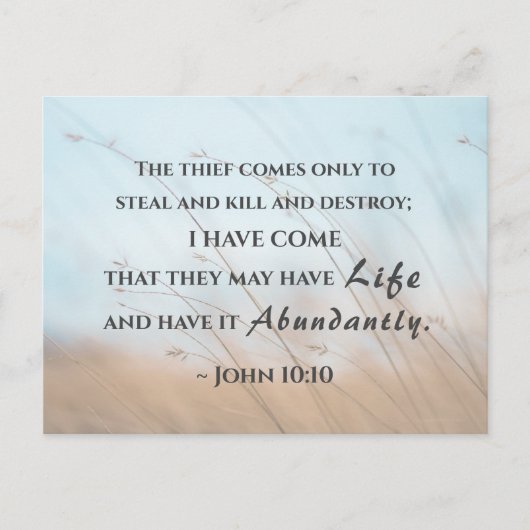 John 10:10 Ik ben gekomen dat ze misschien leven h Briefkaart (Voorkant)