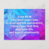 John 10:10 Ik ben gekomen dat ze misschien leven h Briefkaart (Voorkant)