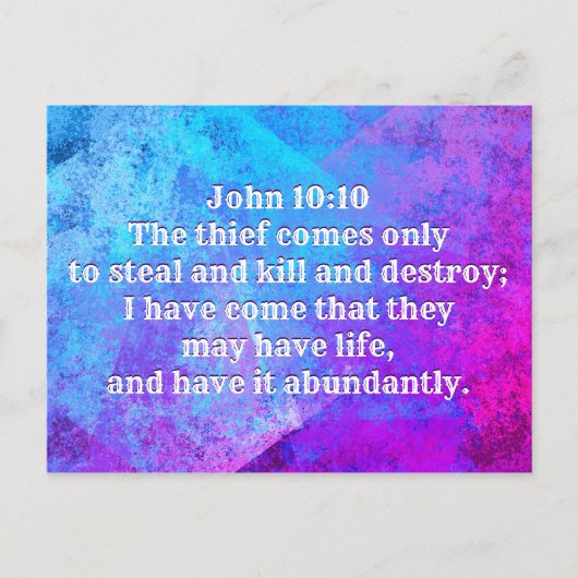 John 10:10 Ik ben gekomen dat ze misschien leven h Briefkaart (Voorkant)