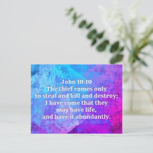 John 10:10 Ik ben gekomen dat ze misschien leven h Briefkaart (Staand voorkant)