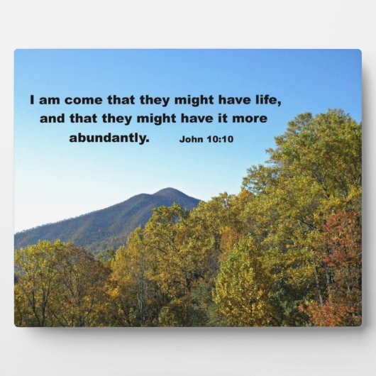 John 10:10 Ik ben gekomen dat ze misschien leven h Fotoplaat (Voorkant)
