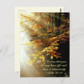 John 10 10 Ik kwam dat je het leven overvloedig he Briefkaart (Voorkant / Achterkant)