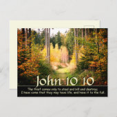 John 10 10 Ik kwam dat je het leven volledig hebt Briefkaart (Voorkant / Achterkant)