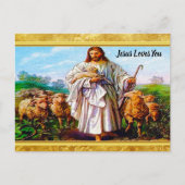John 10:7-21 Ik ben de Good Shepherd Briefkaart (Voorkant)