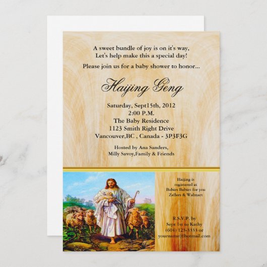 John 10:7-21 Ik ben de Good Shepherd Kaart (Voorkant / Achterkant)