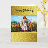 John 10:7-21 Ik ben de Good Shepherd Kaart (Gele Bloem)