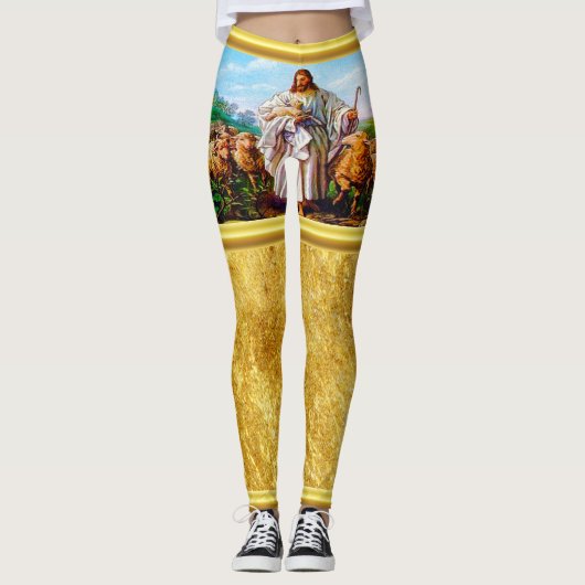John 10:7-21 Ik ben de Good Shepherd Leggings (Voorkant)