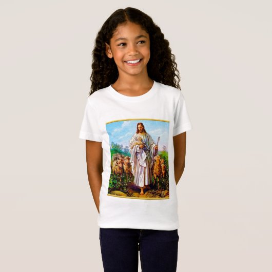 John 10:7-21 Ik ben de Good Shepherd T-shirt (Voorkant volledig)