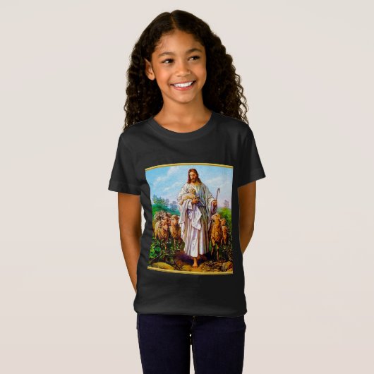 John 10:7-21 Ik ben de Good Shepherd T-shirt (Voorkant volledig)