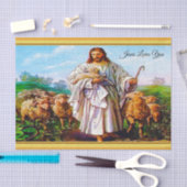 John 10:7-21 Ik ben de Good Shepherd Tissuepapier (Craft)