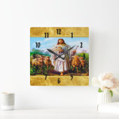 John 10:7-21 Ik ben de Good Shepherd Vierkante Klok (Huis)