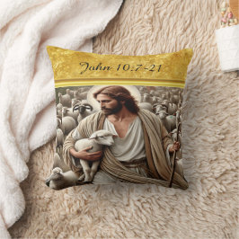 John 10:7 Shepherd Field Kunstwerk Kussen