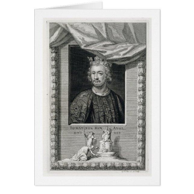 John (1167-1216) King of England from 1199, engrav (Voorkant)