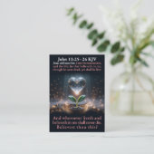 John 11:25–26 and John 11:25–26 KJV Card Box Visitekaartje (Staand voorkant)