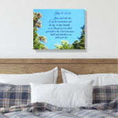 John 11:25.26 Jezus zei tegen haar, ik ben de Canvas Afdruk (Insitu (Slaapkamer))