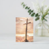 John 11:25-26 KJV-kaarten Visitekaartje (Staand voorkant)