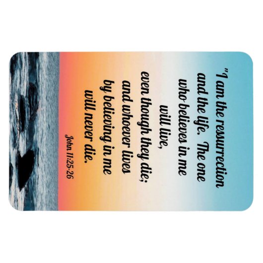 John 11:25-26 magneet (Horizontaal)