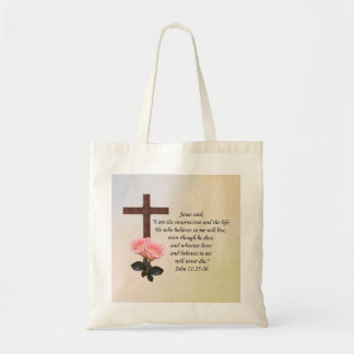 John 11:25-26 ~ Reddingsduur Tote Bag