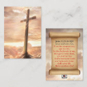 John 11:25-26 Statenvertaling Kaarten Visitekaartje (Voorkant / Achterkant)