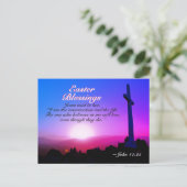 John 11:25 Ik ben de opstand, paaszonsopgang Feestdagenkaart (Staand voorkant)