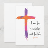 John 11:25 Pasen wenskaart Feestdagenkaart (Voorkant / Achterkant)