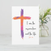 John 11:25 Pasen wenskaart Feestdagenkaart (Staand voorkant)